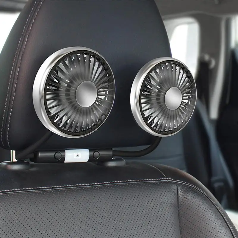 

Электрические автомобильные вентиляторы для заднего сиденья, вращающийся на 360 градусов Автомобильный Вентилятор охлаждения со светодиодной подсветкой, малошумные вентиляторы охлаждения для внедорожников, транспортных средств на колесах