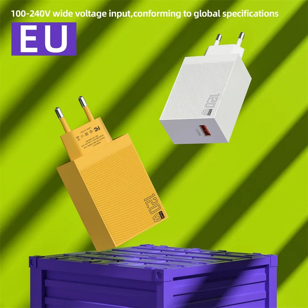 120W USB GaN Charger EU/US Plug QC3.0 Universal Quick Fast Charging Mobile Phone USB Wall Adapter for Oneplus Huawei Xiaomi 15 120W USB GaN Charger EU/US Plug QC3.0 Universal Quick Fast Charging Mobile Phone USB Wall Adapter for Oneplus Huawei Xiaomi 15