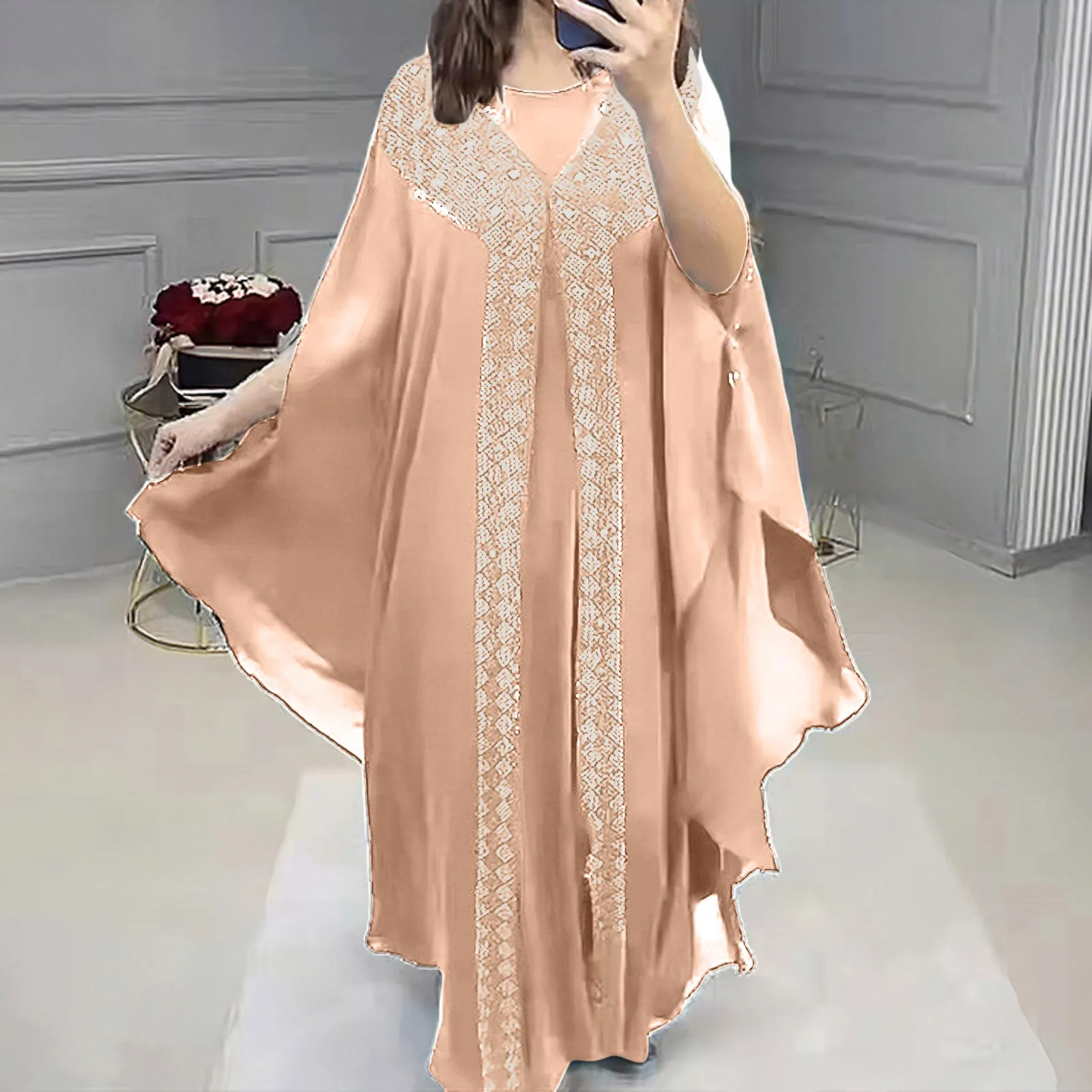 Kaftan Elegant Sweet Party Muslim For Women Loose Pearl Chiffon Industry Diamond Abaya Arabic Robe All Season Femme Dresses
Kaftan Elegant Sweet Party Muslim For Women Loose Pearl Chiffon Industry Diamond Abaya Arabic Robe All Season Femme Dresses