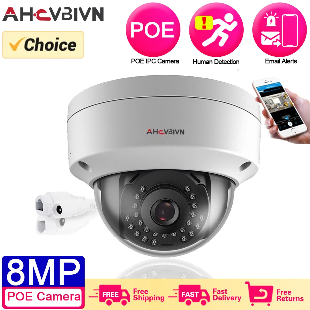 

4K 8MP 5MP Dome POE IP Camera Explosion-Proof Motion Detection Network CCTV Security Protection Video Surveillance NVR System