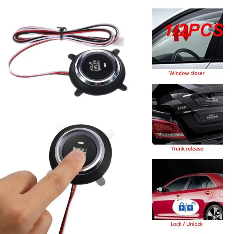 

1/2PCS Auto Replacement 12V Auto Car Engine Start Stop Push Button Keyless Universal Entry Ignition Starter Switch