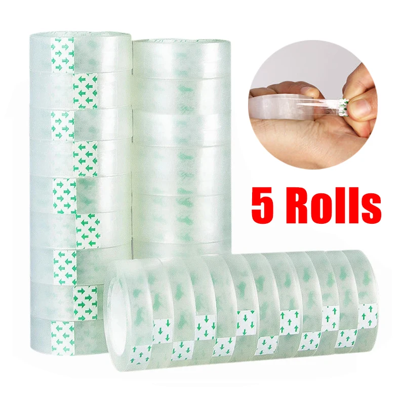 5 Rolls Transparent Tapes Traceless Transparent Pack Tape Packing Tools Adhesive Tape School Student Stationery Office Supplies
5 Rolls Transparent Tapes Traceless Transparent Pack Tape Packing Tools Adhesive Tape School Student Stationery Office Supplies
