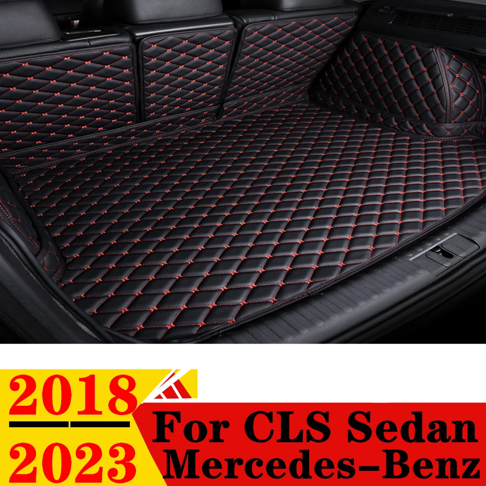 

Коврик для багажника автомобиля Mercedes-Benz CLS Sedan 2023 2022 2021 2020 2019 2018, задний коврик для груза, подкладка, задняя часть багажника, коврик для багажа