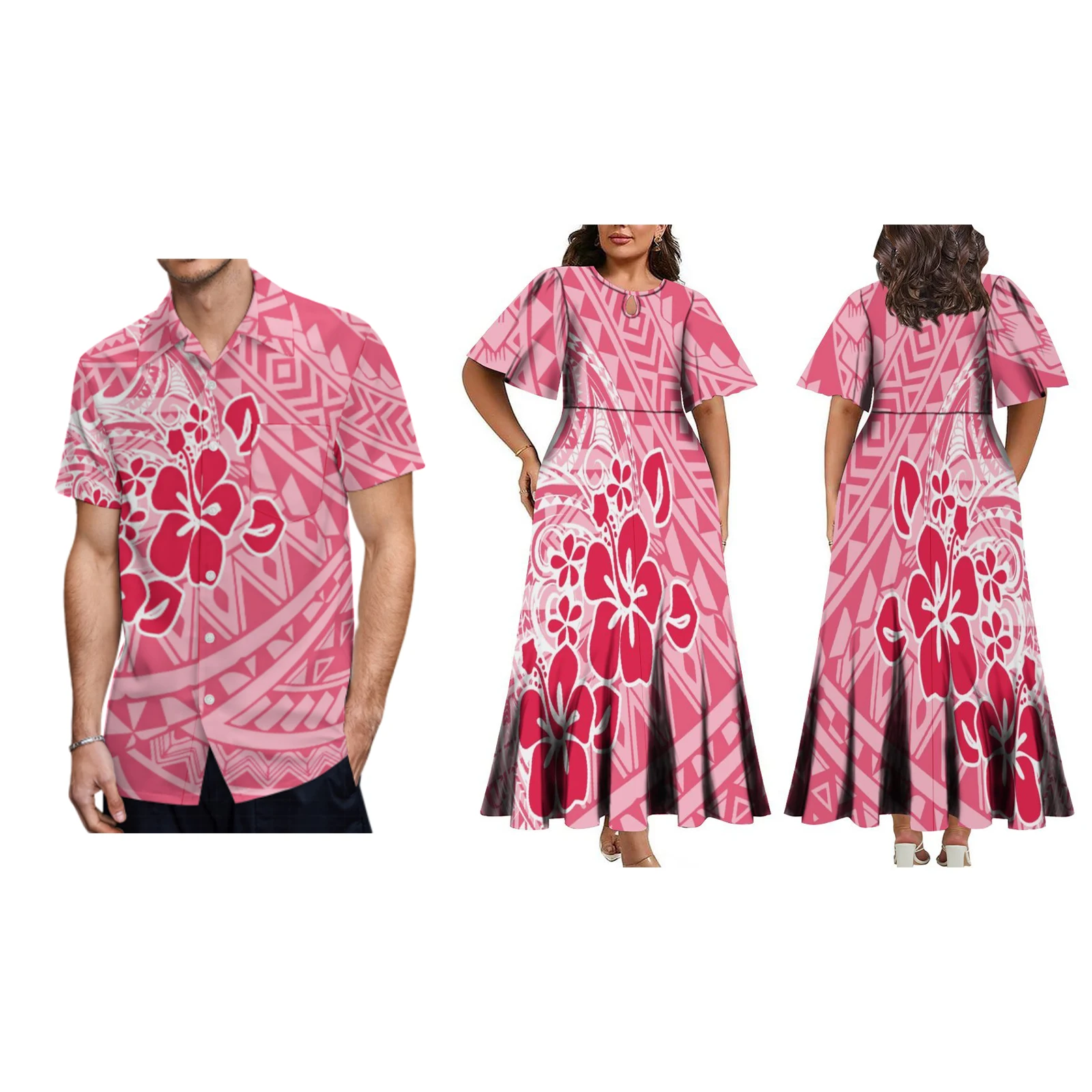 

Подарок на день матери, индивидуальный белый дизайн, полинезийские племенные Гавайские платья с принтом, стандартное платье, женская одежда 6XL