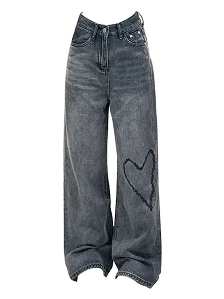 Love Embroidery Jeans Women Streetwear Y2k Korean Fashion High Waist Casual Straight Cotton Denim Trousers Pants American Style
Love Embroidery Jeans Women Streetwear Y2k Korean Fashion High Waist Casual Straight Cotton Denim Trousers Pants American Style