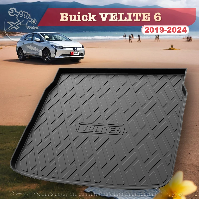 

For Buick VELITE 6 2019-2024 TPE Custom Fit Car Trunk Mat All Season Black Cargo Mat 3D Shaped Laser Measured Trunk Liners ﻿"
