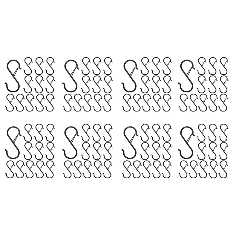 

96 крючков S для подвешивания-Крючки S-образной формы для кухонной утвари и стержня шкафа-черные S-Крючки для подвешивания растений, Горшков