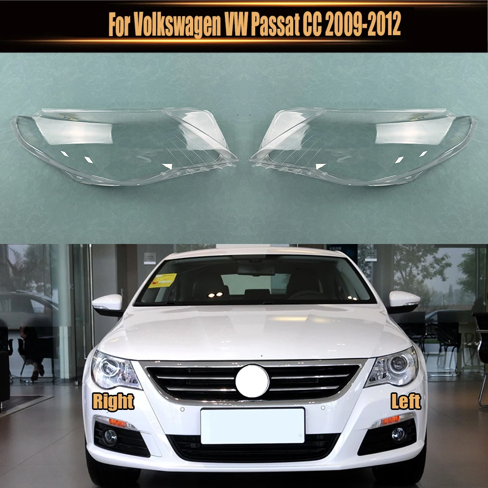 

Накладка на переднюю фару автомобиля для Volkswagen VW Passat CC 2009-2012, стеклянные фары, прозрачная лампа, маски