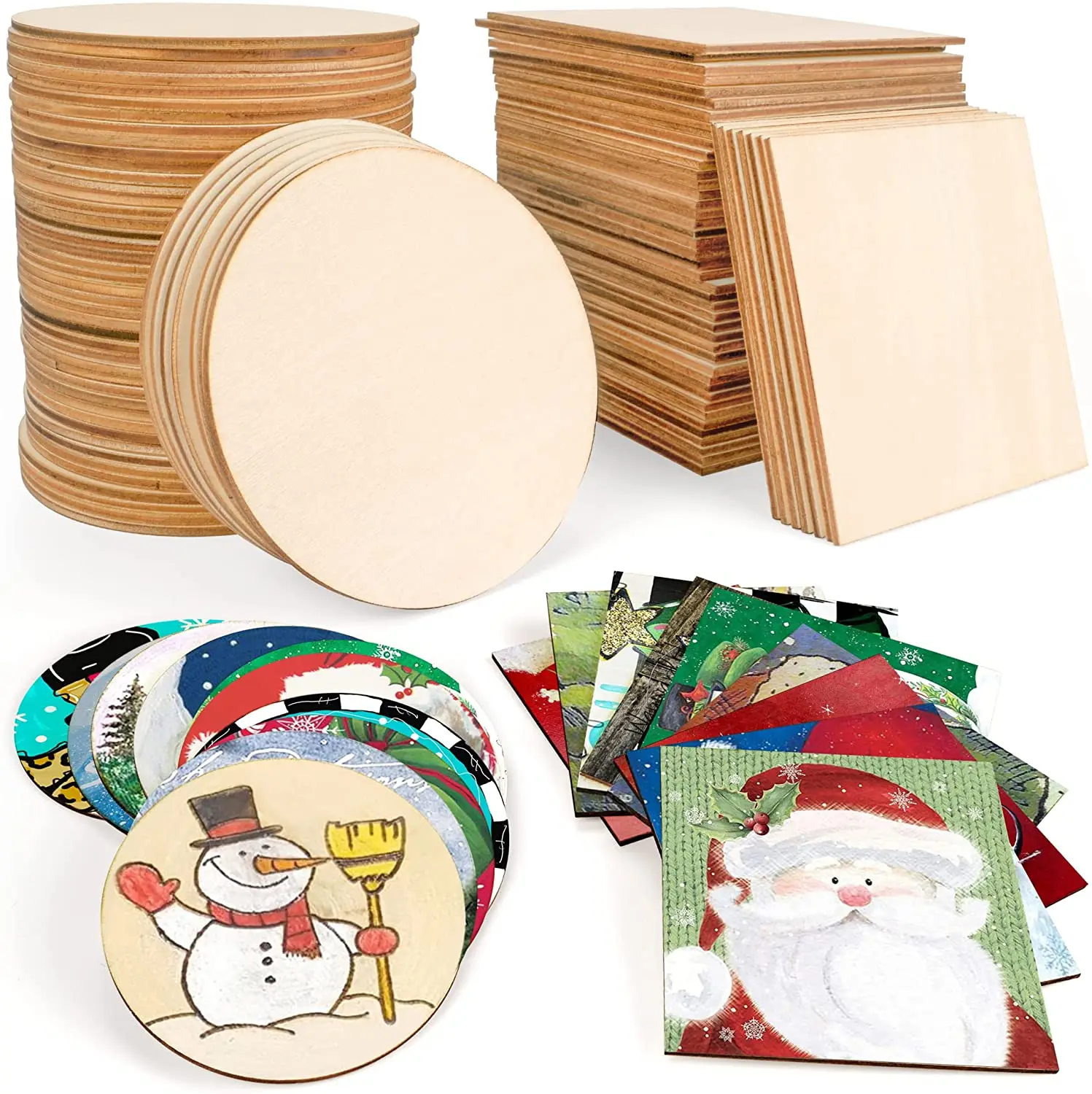 20-500PCS Unfinished Wood Slices 1cm-10cm Round and Square DIY Crafts Wooden Circle Discs for Christmas Painting Ornament Decor
20-500PCS Unfinished Wood Slices 1cm-10cm Round and Square DIY Crafts Wooden Circle Discs for Christmas Painting Ornament Decor