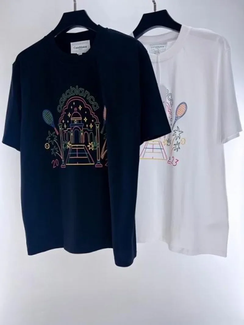 High quality Round Neck Casablanca Tennis Club Tee Top Men Women White Black T-Shirt
High quality Round Neck Casablanca Tennis Club Tee Top Men Women White Black T-Shirt