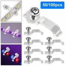 50/100Pcs Mounting Brackets Clip One-Side Fixing Clips For 3528/5050/5630/3014 LED Waterproof Strip Light Bar Home Decoration
50/100Pcs Mounting Brackets Clip One-Side Fixing Clips For 3528/5050/5630/3014 LED Waterproof Strip Light Bar Home Decoration