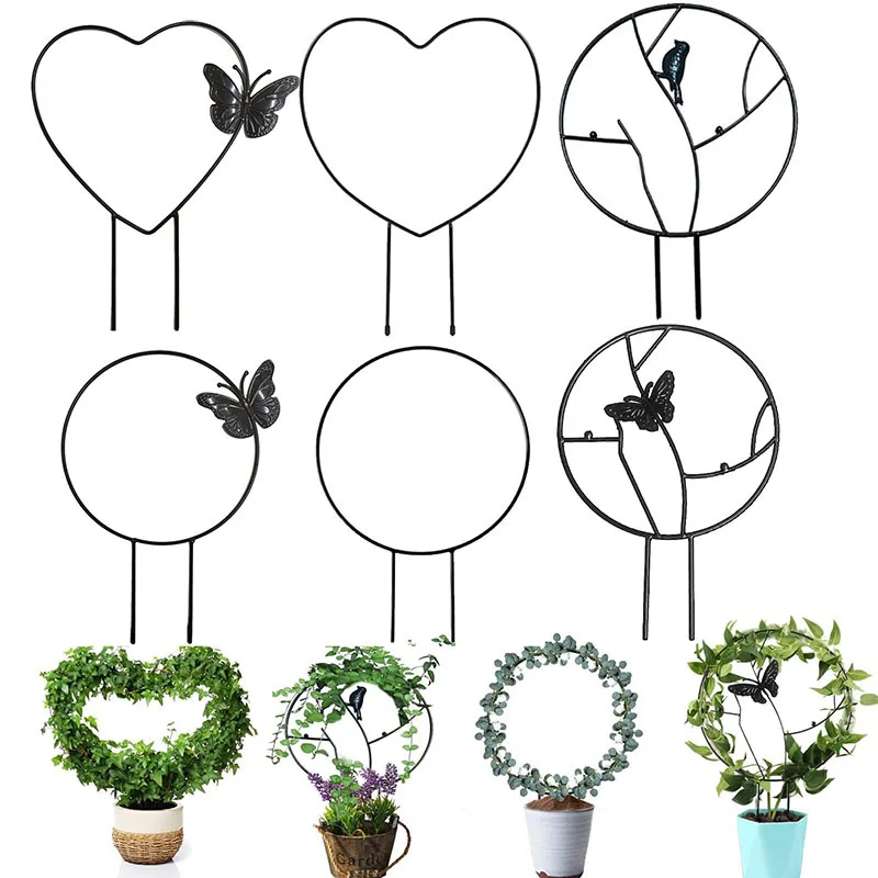 

Подставка для садовых растений, круглая стойка для подъема винограда, в форме сердца, для цветов, решетки, садовый декор