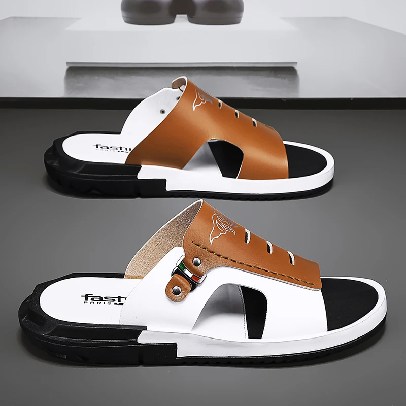 Hot Sale Slippers for Men 2024 New Summer Casual Beach Shoes Mens Korean Style Outdoor Leather Sandals Wear Resistant Slippers
Hot Sale Slippers for Men 2024 New Summer Casual Beach Shoes Mens Korean Style Outdoor Leather Sandals Wear Resistant Slippers