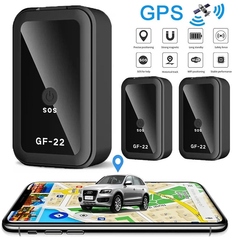 

GF-22 Car Tracker Device Strong Magnetic Automatic Alarm Motorcycle Car Mini GPS Trackers Voice Control Anti-Lost Device Locator