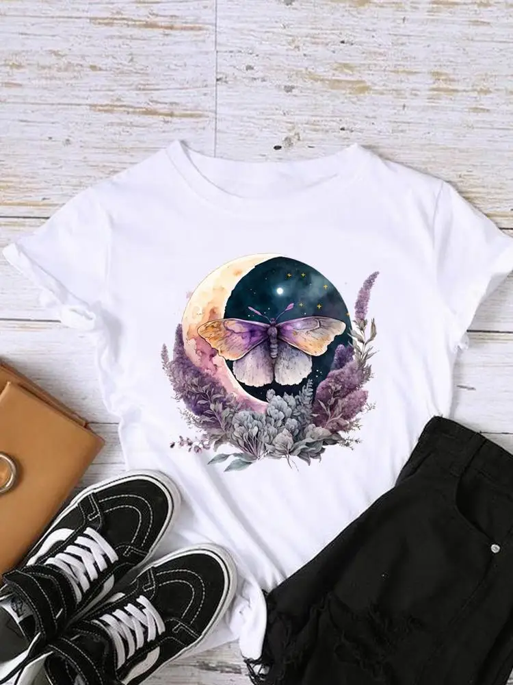 Butterfly Cartoon Watercolor Lady Female Shirt Tee Clothes Short Sleeve Graphic T-shirt Women Top Print Fashion O-neck Clothing
Butterfly Cartoon Watercolor Lady Female Shirt Tee Clothes Short Sleeve Graphic T-shirt Women Top Print Fashion O-neck Clothing