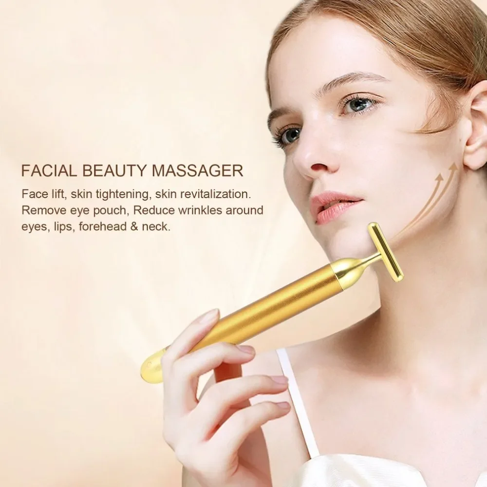 

Vibration Massager Stick Lift Skin Tightening Wrinkle Bar Energy Beauty Bar Slimming Face Roller Massage Tool 1pcs