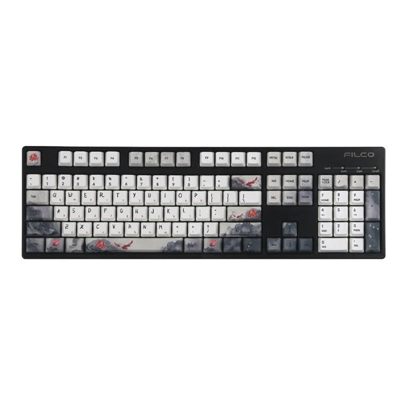 

108 Keys Customized Nobori Carp Keycaps PBT Five-sided Sublimation OEM Keycap for Mechanical Gaming Keyboard