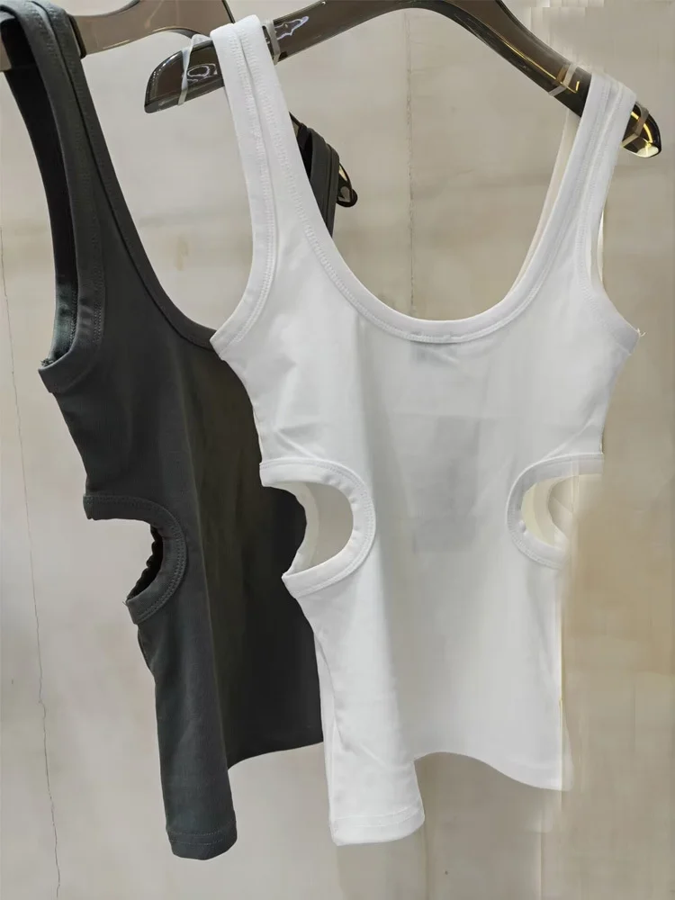 Round Neck Sleeveless Waistband Hollowed Out Waist, Simple Spicy Girl Versatile Tank Top
Round Neck Sleeveless Waistband Hollowed Out Waist, Simple Spicy Girl Versatile Tank Top