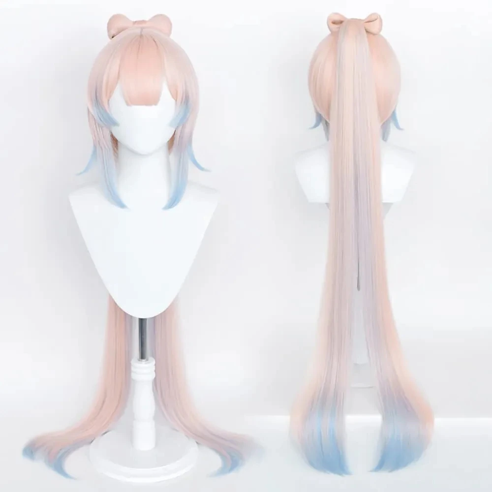 

Game Genshin Impact Sangonomiya Kokomi Cosplay Wig High Ponytail Hair Heat Resistant Synthetic Halloween Party Accessories Props