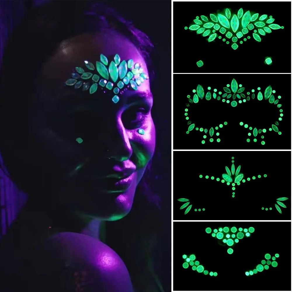 12pcs/Lot Luminous 3D Sexy Face Tattoo Stickers Face Decoration Halloween Glitter Fake Tattoo for Women Party Face Jewels Tattoo
12pcs/Lot Luminous 3D Sexy Face Tattoo Stickers Face Decoration Halloween Glitter Fake Tattoo for Women Party Face Jewels Tattoo