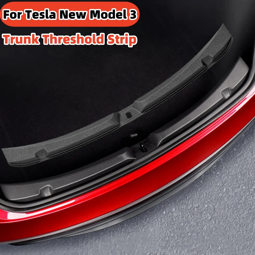 

Trunk Protector Guard For Tesla New Model 3 Highland 2024 Anti-Scratch Mat Rear Cargo Threshold Sill Cover Bumper Organizer Pad