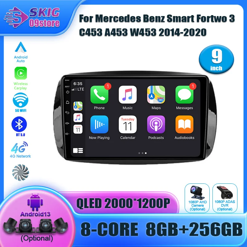 Автомагнитола для Mercedes Benz Smart Fortwo 3 C453 A453 W453 2014 - 2020 Android, Автомобильный мультимедийный видеоплеер, стереокамера Carplay
Автомагнитола для Mercedes Benz Smart Fortwo 3 C453 A453 W453 2014 - 2020 Android, Автомобильный мультимедийный видеоплеер, стереокамера Carplay