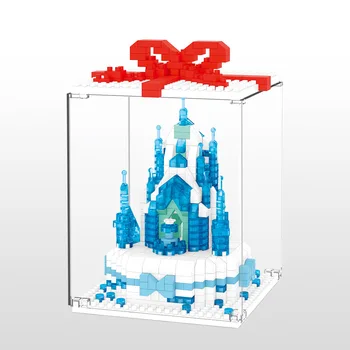 Disney Frozen Snow Castle Building Block Cake Series Donald Duck Daisy Microparticle Building Blocks Castle Birthday Gift Toys