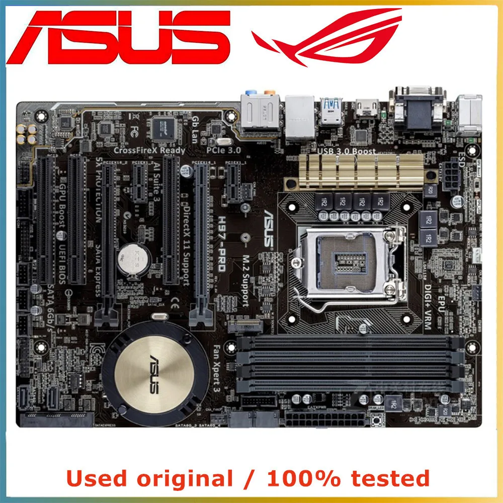 Материнская плата для ASUS H97-PRO компьютера LGA 1150 DDR3 32G для Intel H97 десктопная материнская плата SATA III PCI-E 3,0 X16
Материнская плата для ASUS H97-PRO компьютера LGA 1150 DDR3 32G для Intel H97 десктопная материнская плата SATA III PCI-E 3,0 X16