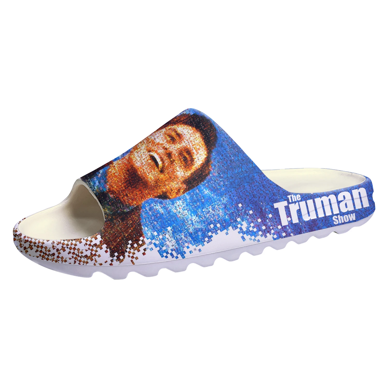 

truman show Soft Sole Sllipers Home Clogs Jim Carrey Step On Water Shoes Mens Womens Teenager Step in Customized Sandals