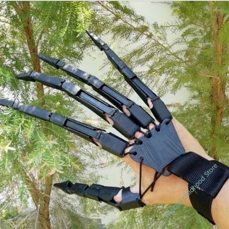 

Halloween Articulated Fingers Cosplay Gear Finger Glove Fake Fingers Skeleton Hands Realistic Horror Ghost Claw Props