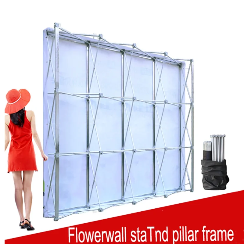 

Aluminum Flower Wall Folding Stand Frame for Wedding Backdrops Straight Banner Exhibition Display Stand Trade Advertising Show