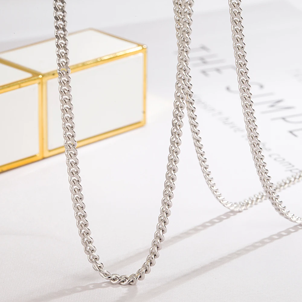 Fashion Temperament Cuban Chains Necklace for Men's 925 Sterling Silver Long Chain Choker Men Collar on Necklace Pendant 8 Mallzona S11910a353a294a60a4b5a7d210f405486 Fashion Temperament Cuban Chains Necklace for Men's 925 Sterling Silver Long Chain Choker Men Collar on Necklace Pendant Mallzona