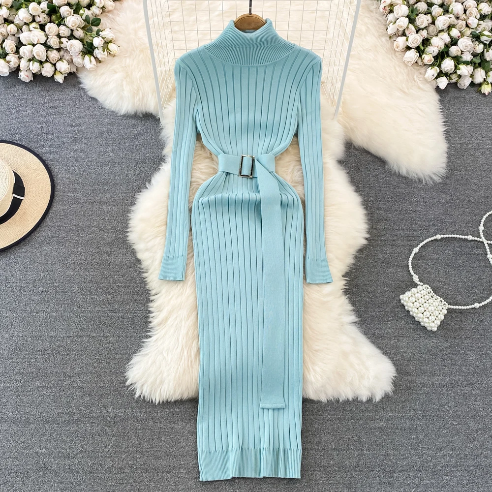 Autumn Winter Sweater Bottom Long Dress 2023 Korean Goddess Style High Waist Elastic Tight Knit Wrap Hip Dress
Autumn Winter Sweater Bottom Long Dress 2023 Korean Goddess Style High Waist Elastic Tight Knit Wrap Hip Dress