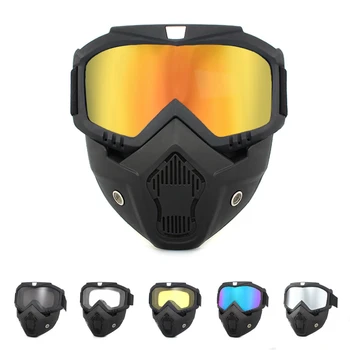 Máscara de Rosto Versátil para Ciclismo e Esportes ao Ar Livre: Proteção e Conforto Absolutos 12 Outdoor Sport Windproof Mask Goggle HD Cycling Glasses Snowboard Eyewear Riding Motocross Summer UV Protection Sunglasses