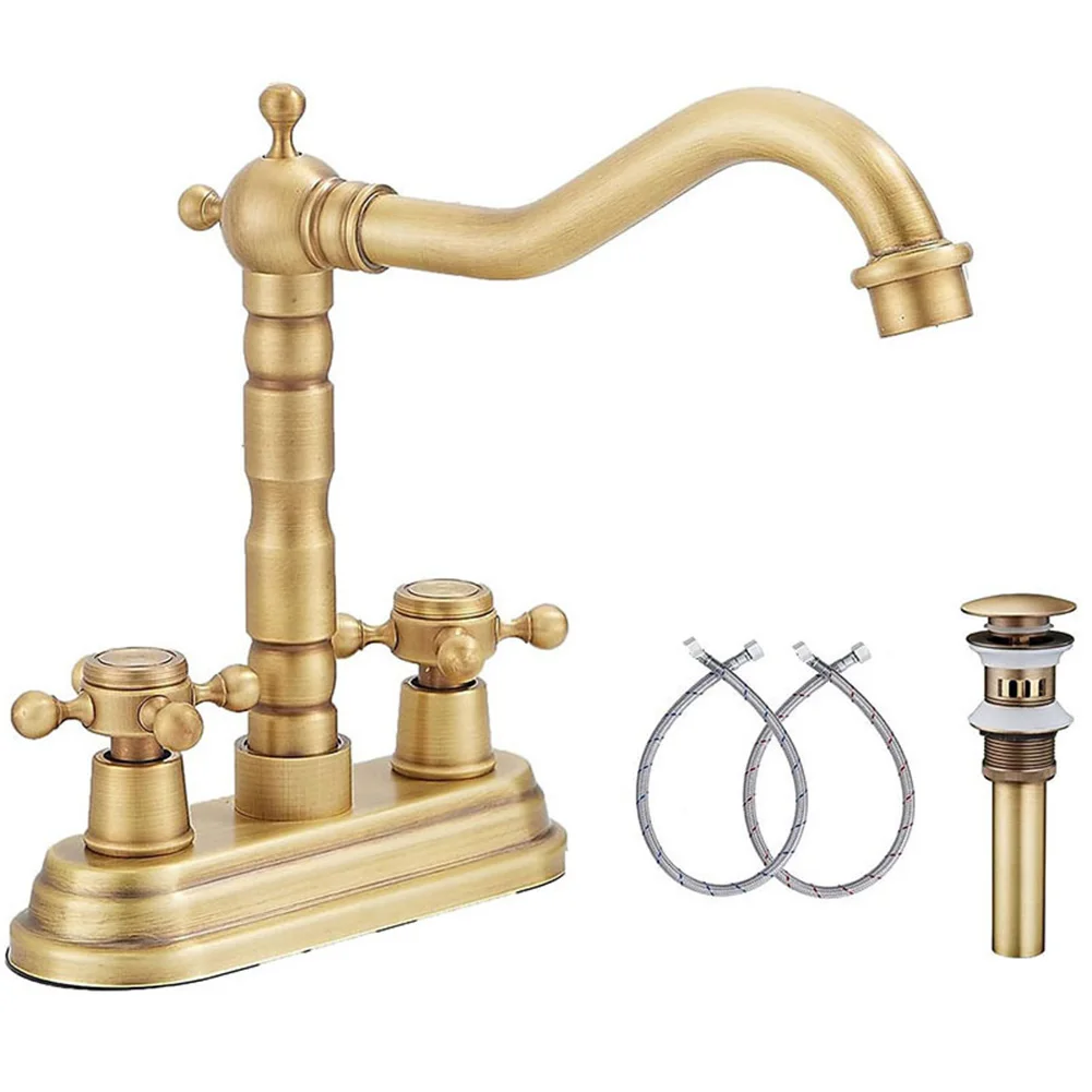 Sink Faucet Basin Faucet 15.2*20*17.5cm 2-Handle Antique Brass Bath Sinks Tap For Home Garden Bath Bathroom Faucet
Sink Faucet Basin Faucet 15.2*20*17.5cm 2-Handle Antique Brass Bath Sinks Tap For Home Garden Bath Bathroom Faucet