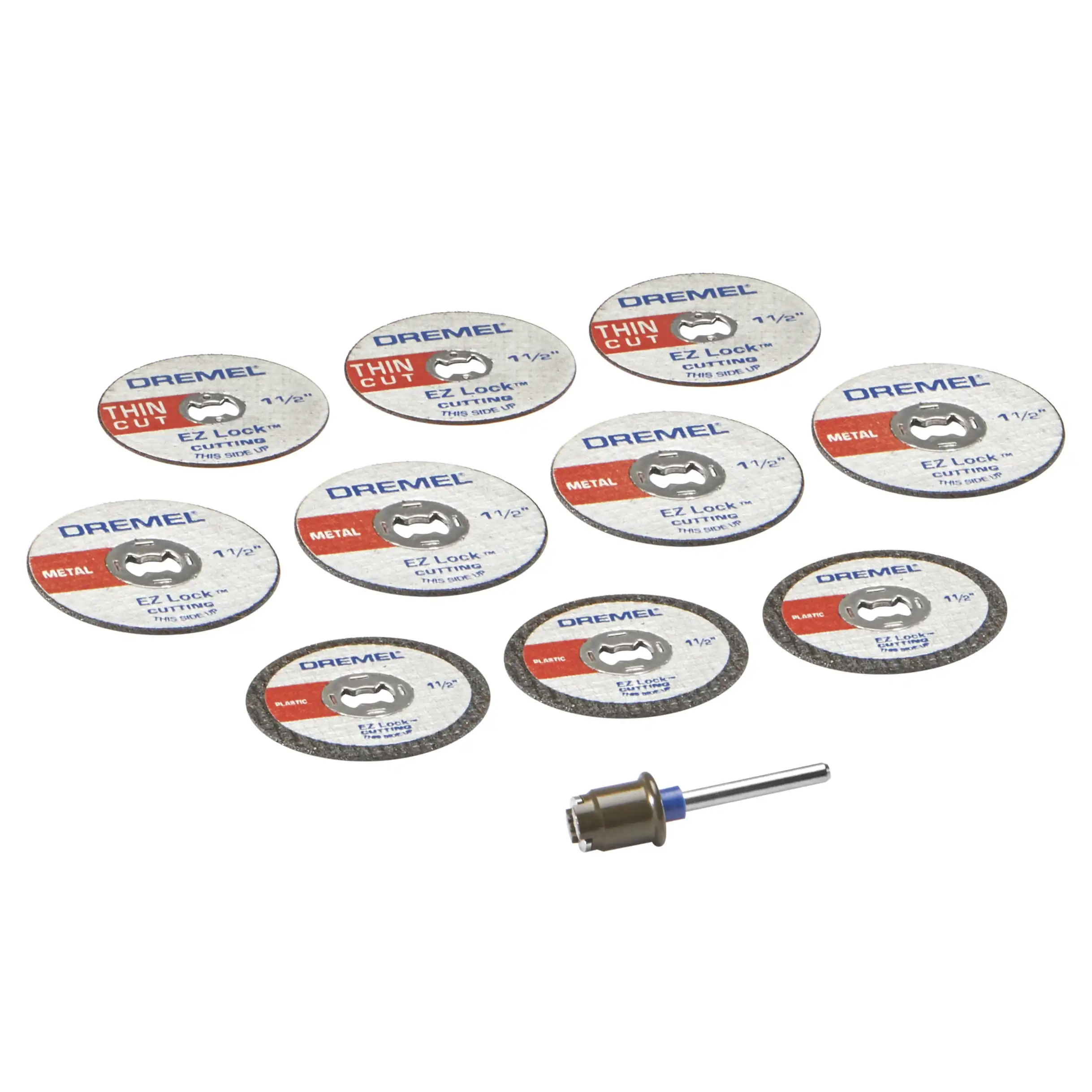11 PC EZ Lock Rotary Tool Cutting Disc Accessory Micro Kit, Cut-Off Wheels for Plastic, Metal, and Thin Cuts
11 PC EZ Lock Rotary Tool Cutting Disc Accessory Micro Kit, Cut-Off Wheels for Plastic, Metal, and Thin Cuts