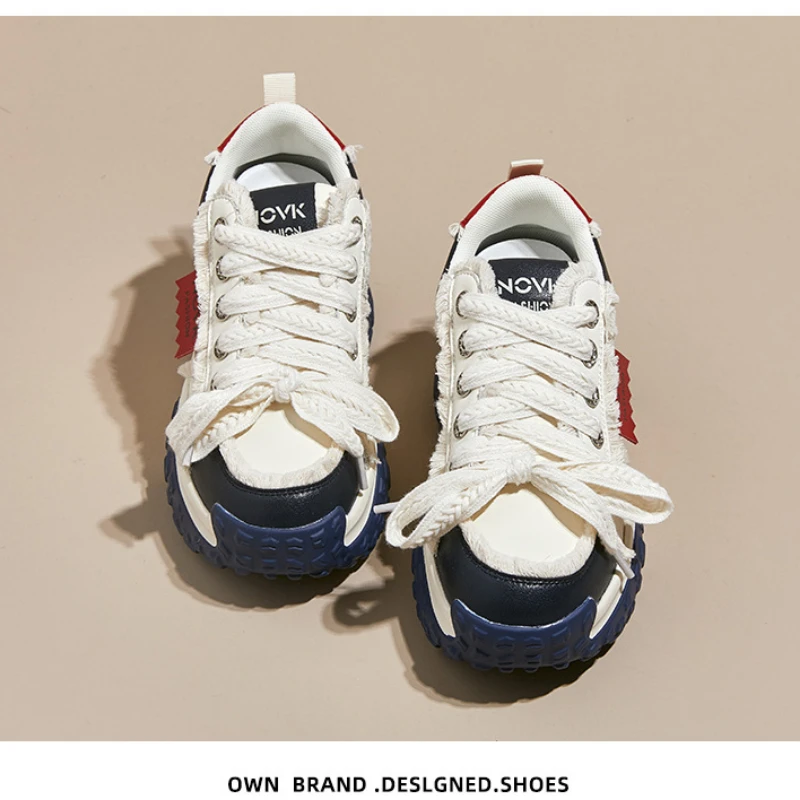 2023 Women's Color Block Dad Shoes Genuine Leather Casual Thick Sole Platform Sneaker Elevated Inner Height Zapatos para mujeres
2023 Women's Color Block Dad Shoes Genuine Leather Casual Thick Sole Platform Sneaker Elevated Inner Height Zapatos para mujeres
