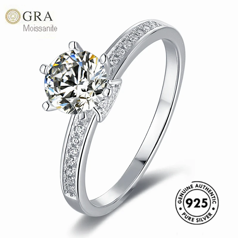 Fancy Jewellery Genuine Solid 925 Sterling Silver Wedding Ring With 1ct Moissanite Diamond
Fancy Jewellery Genuine Solid 925 Sterling Silver Wedding Ring With 1ct Moissanite Diamond