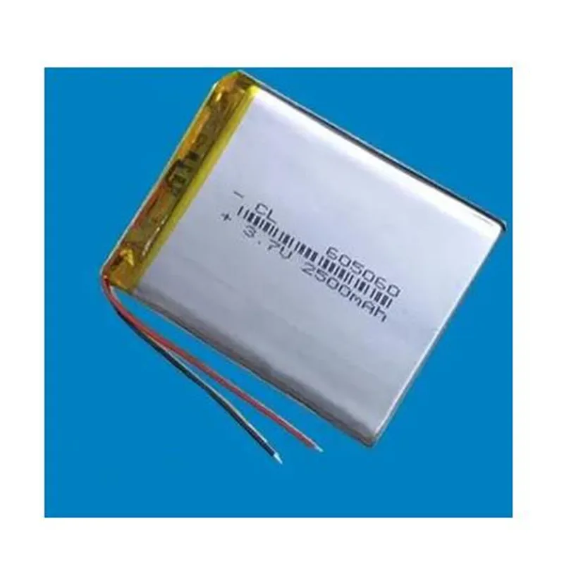 605060 3.7V 2500Mah Lithium Polymer Li-po Rechargeable Battery For Mp3 GPS Drive Recorder Learning Machine
605060 3.7V 2500Mah Lithium Polymer Li-po Rechargeable Battery For Mp3 GPS Drive Recorder Learning Machine