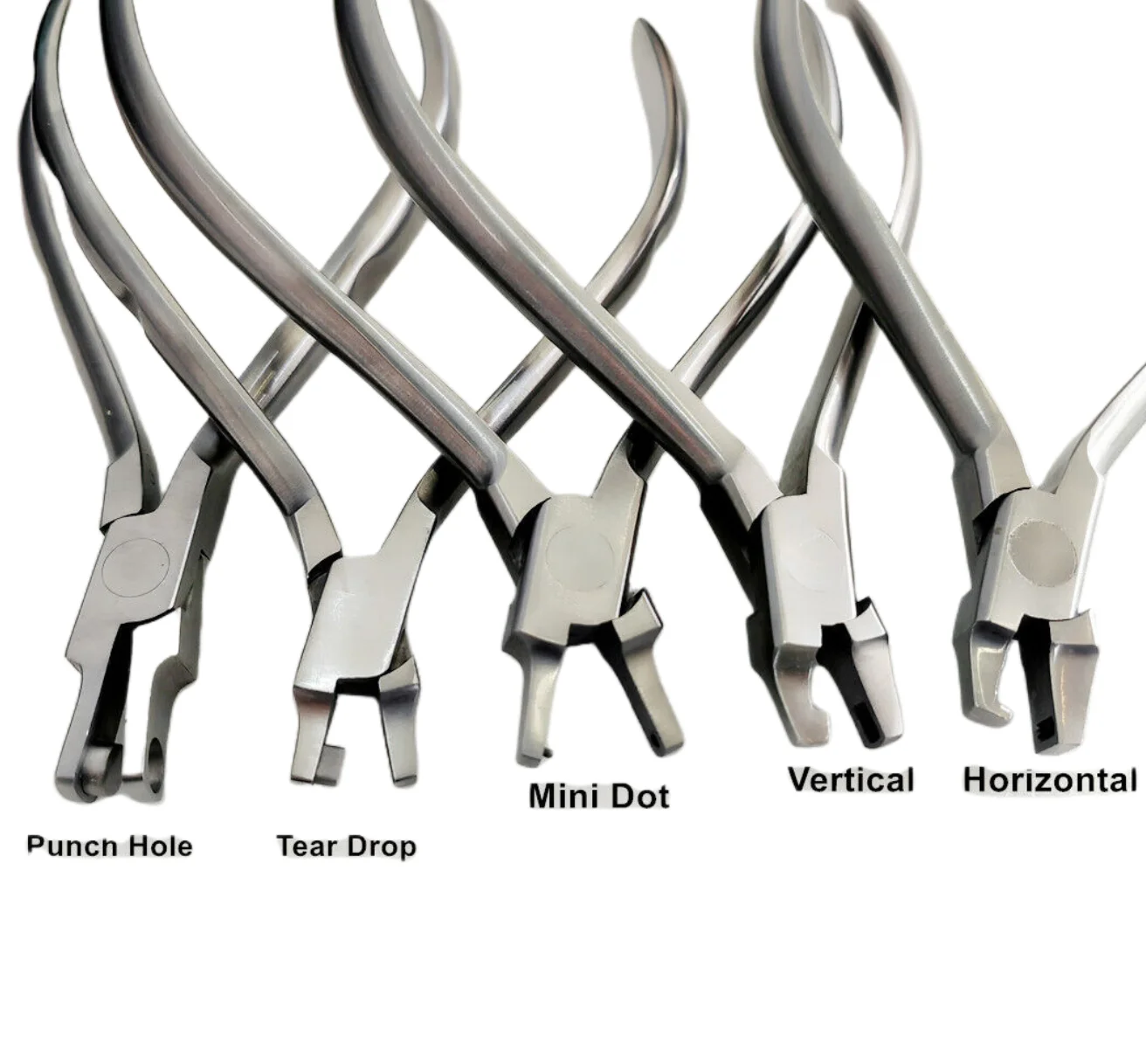 

5pcs/1Set Dental Orthodontic Aligner Pliers Thermal Forming Invisable Brace Vertical /Horizontal Level/Tear Drop/Hole Punch