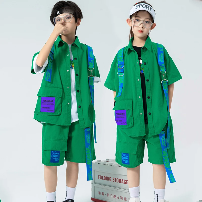 2023 New Kids Green Loose Kpop Outfits For Girls Jazz Dance Costumes Boys Streetwear Modern Hip Hop Dance Rave Clothing DQS12926
2023 New Kids Green Loose Kpop Outfits For Girls Jazz Dance Costumes Boys Streetwear Modern Hip Hop Dance Rave Clothing DQS12926