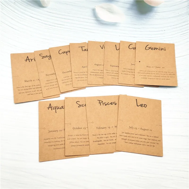 7x9cm Handmade 12 Constellation Design Packaging Card Paper Friendship Bracelet Card Jewelry 100pcs/lot
7x9cm Handmade 12 Constellation Design Packaging Card Paper Friendship Bracelet Card Jewelry 100pcs/lot