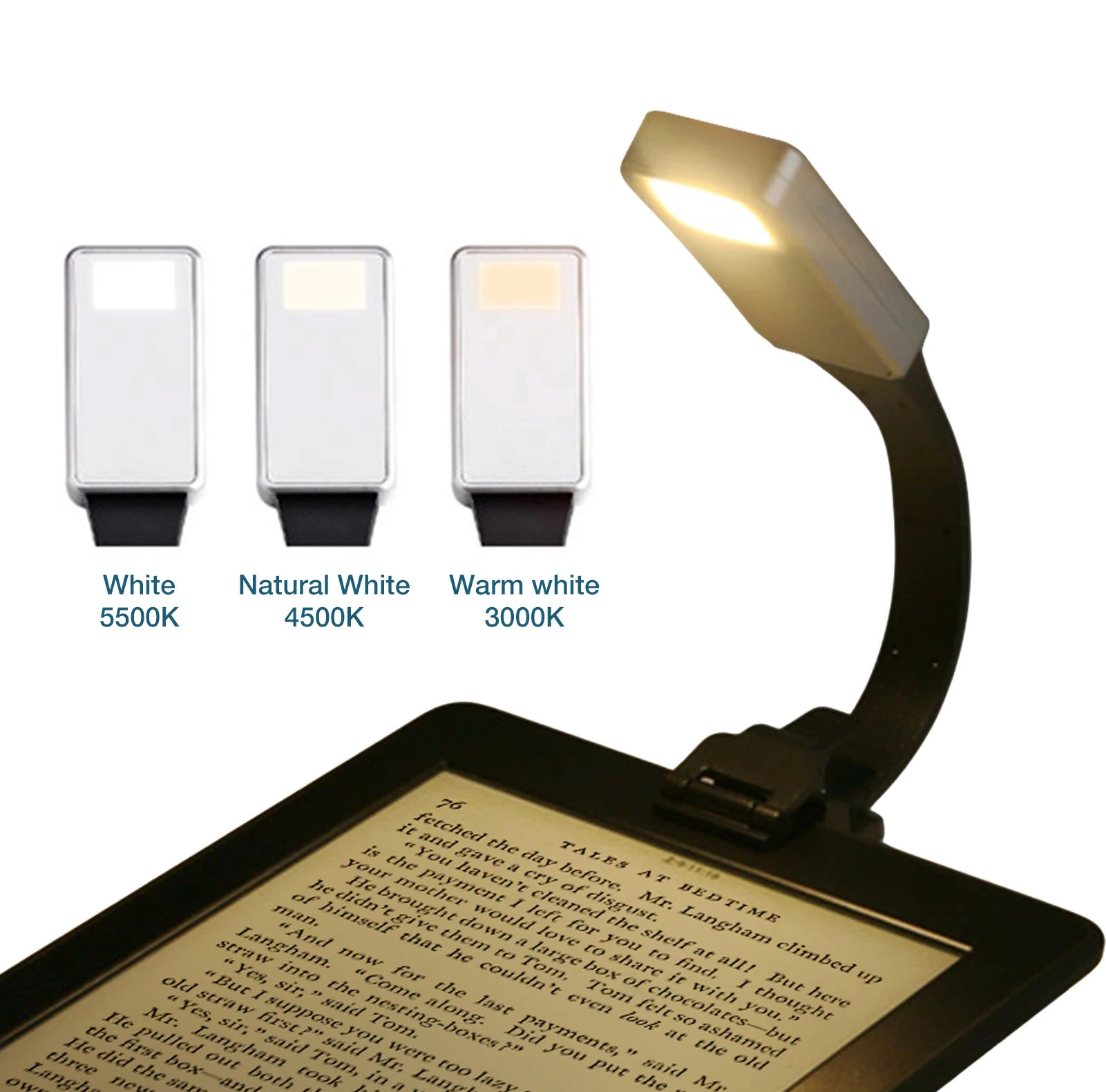 LED Reading Light USB Rechargeable Book Light With Clip Flexible Bendable Brightness Adjustable Book Flashlight For Ebook Reader
LED Reading Light USB Rechargeable Book Light With Clip Flexible Bendable Brightness Adjustable Book Flashlight For Ebook Reader