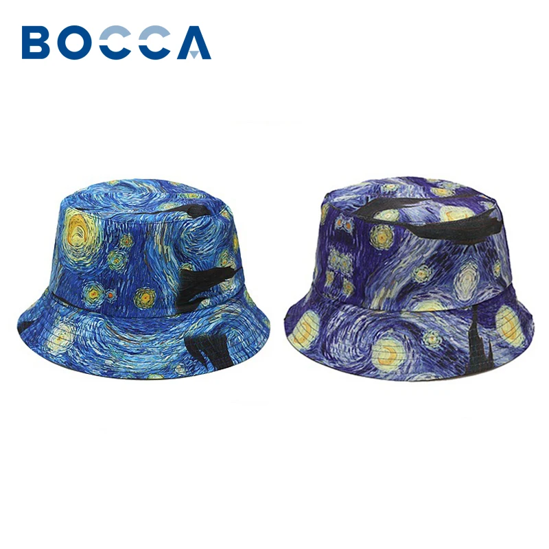 Bocca Starry Night Bucket Hat Reversible Bucket Hats Double Sides Cap Cotton Foldable Fisherman Hat Hip Hop Fashion
Bocca Starry Night Bucket Hat Reversible Bucket Hats Double Sides Cap Cotton Foldable Fisherman Hat Hip Hop Fashion