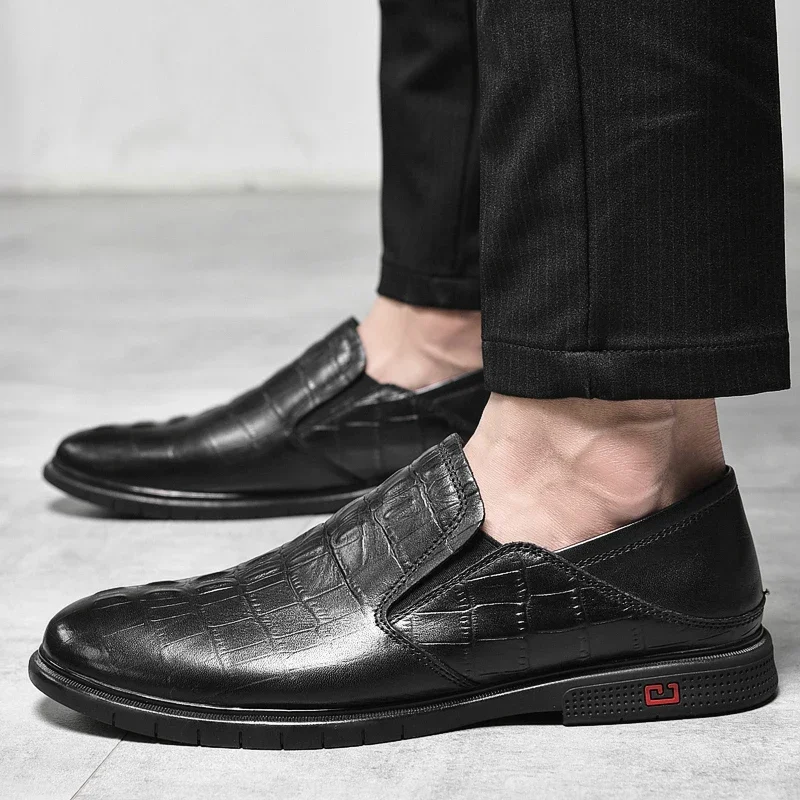 Black Crocodile Pattern Formal Mens Shoes Luxury Brand Loafers Slip-on Genuine Leather Casual Shoes Moccasin Mens Business Shoes
Black Crocodile Pattern Formal Mens Shoes Luxury Brand Loafers Slip-on Genuine Leather Casual Shoes Moccasin Mens Business Shoes