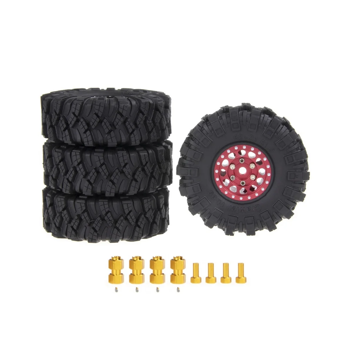 4Pcs 62X21mm 1.0 Inch Metal Beadlock Wheel Rim Tire Set for 1/18 1/24 RC Crawler Car TRX4M Axial SCX24 AX24 FCX24,1
4Pcs 62X21mm 1.0 Inch Metal Beadlock Wheel Rim Tire Set for 1/18 1/24 RC Crawler Car TRX4M Axial SCX24 AX24 FCX24,1