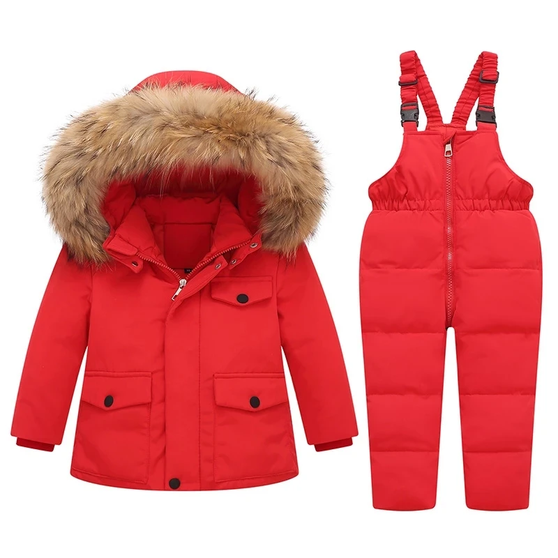 -30℃ Parka Real Fur Hooded Boy Baby Girl Overalls Winter Down Jacket Warm Kids Coat Child Snowsuit Snow Toddler Clothing Set
-30℃ Parka Real Fur Hooded Boy Baby Girl Overalls Winter Down Jacket Warm Kids Coat Child Snowsuit Snow Toddler Clothing Set