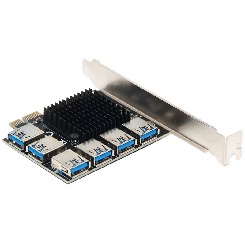 PCI-E Riser Card PCI-E 1X To 6 USB3.0 Special Riser Card Extender Pcie Converter For BTC Miner Mining
PCI-E Riser Card PCI-E 1X To 6 USB3.0 Special Riser Card Extender Pcie Converter For BTC Miner Mining