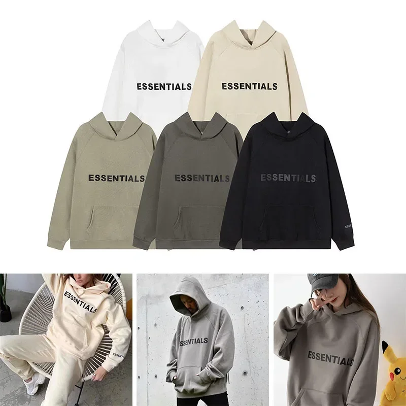 ESSENTIALS Oversized Hoodies With Tag Luxury Women's Casual Streetwear Rubber Letter Print Designer Brand Couple Sweatshirts
ESSENTIALS Oversized Hoodies With Tag Luxury Women's Casual Streetwear Rubber Letter Print Designer Brand Couple Sweatshirts