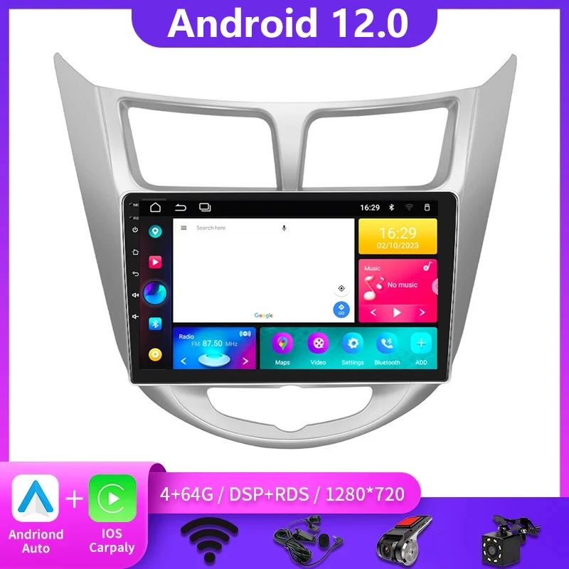 9" For Hyundai Solaris Verna Accent 2010 - 2016 Android 12 Carplay 8-Cores BT WiFi Radio Stereo Multimedia Player Auto GPS
9" For Hyundai Solaris Verna Accent 2010 - 2016 Android 12 Carplay 8-Cores BT WiFi Radio Stereo Multimedia Player Auto GPS